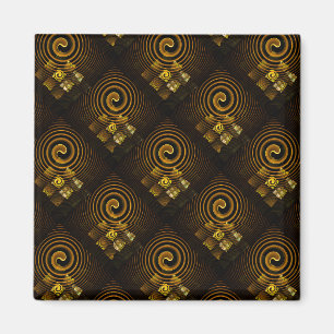 Aimant Or Moderne Boho Élégant Motif d'Art Abstrait #502