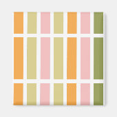 Aimant Or rose orange et rayures vertes (Devant)