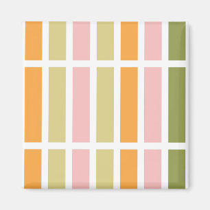 Aimant Or rose orange et rayures vertes