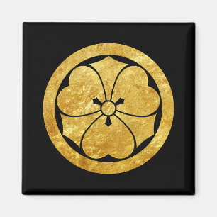 Aimant Or samouraï japonais de faux de clan de Sakai