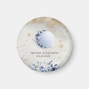 Aimant Or Soleil Doré Céleste, Roses de Lune Bleues Étoil
