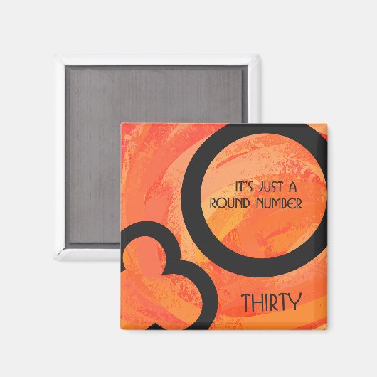 Aimant Orange 30 décades Anniversaire (Recto/Verso)