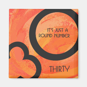 Aimant Orange 30 décades Anniversaire