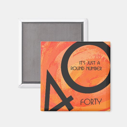 Aimant Orange 40 Anniversaire de la Décennie (Recto/Verso)