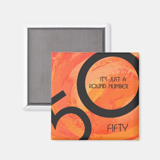Aimant Orange 50 Anniversaire de la Décennie (Recto/Verso)