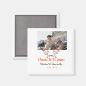 Aimant Orange applaudit à 60 ans de mariage (Recto/Verso)