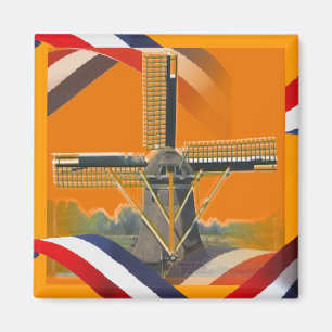 Aimant orange bleu blanc rouge de réfrigérateur