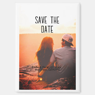 Aimant orange boho enregistrer la date QR ajouter le nom