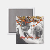 Aimant Orange Brown Folithe Valentine Ajouter Votre Propr (Recto/Verso)