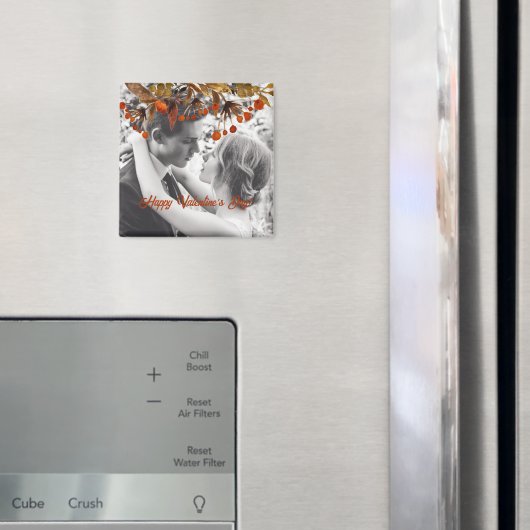 Aimant Orange Brown Folithe Valentine Ajouter Votre Propr (In situ (réfrigérateur))