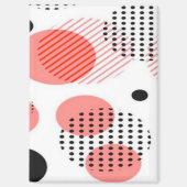 Aimant Orange Circles with Black Polka Dots pattern (Recto)