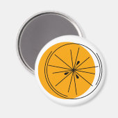 Aimant orange Citrus rond (Recto/Verso)