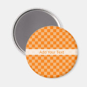 Aimant Orange Combination Checkerboard par Shirley Taylor (Recto/Verso)
