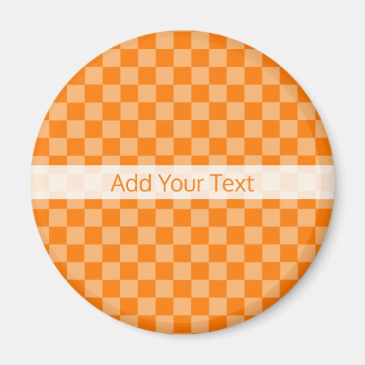 Aimant Orange Combination Checkerboard par Shirley Taylor (Devant)