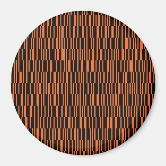 Aimant Orange, cool, tendance, art graphique géométrique (Devant)