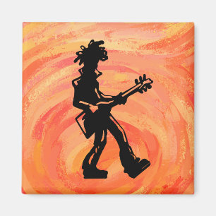 Aimant Orange de guitare de nuits de boogie de New York