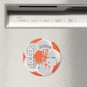 Aimant Orange et Blanc Personnaliser le ballon de footbal (In Situ (Lave-vaisselle))