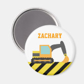 Aimant Orange Excavator, Véhicules de Construction, pour  (Recto/Verso)