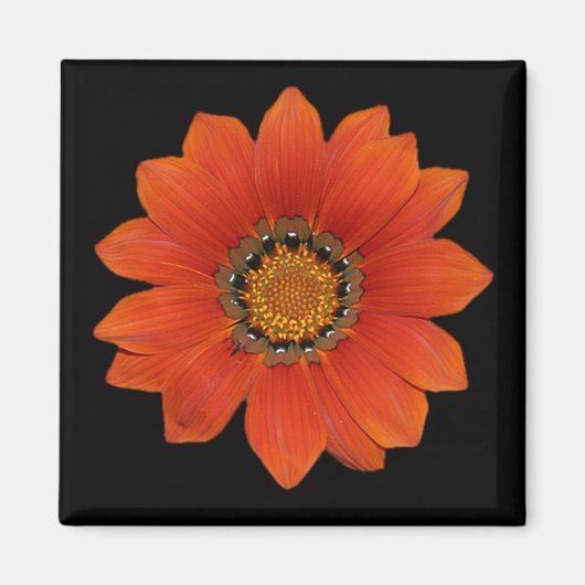 Aimant orange Fleur 2 (Devant)