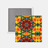 Aimant Orange Floral (Recto/Verso)