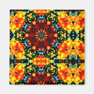 Aimant Orange Floral