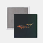 Aimant Orange Koi et Gold Koi (Recto/Verso)