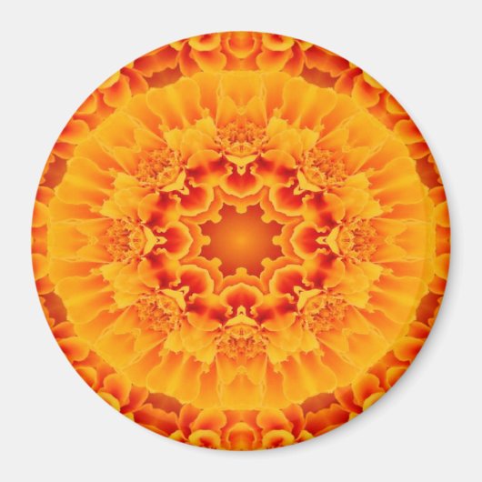 Aimant Orange Marigold Mandala (Devant)