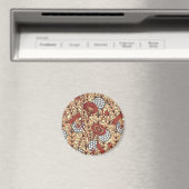 Aimant Orange Nouveau Floral (In Situ (Lave-vaisselle))
