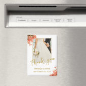 Aimant Orange Oleander Fleurs Merci photo Mariage (In Situ (Lave-vaisselle))