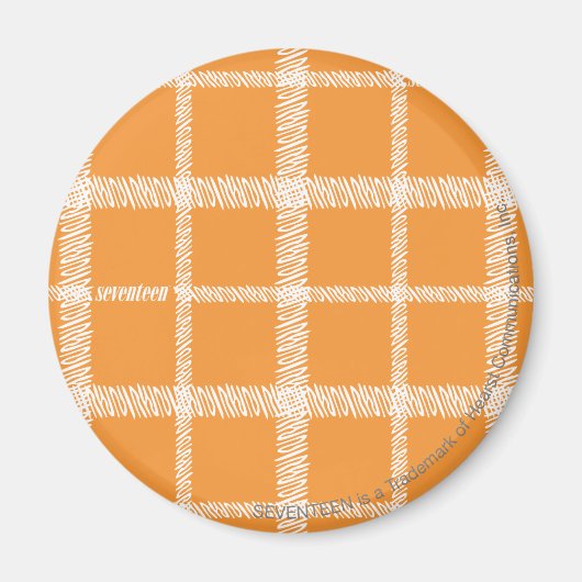 Aimant Orange Plaid (Devant)