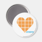 Aimant Orange Plaid 4 (Recto/Verso)