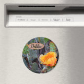 Aimant Orange poire opuntia cactus photo fleur (In Situ (Lave-vaisselle))