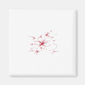 Aimant Orangé rouge, cyan et point magenta (Devant)