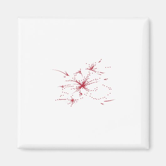 Aimant Orangé rouge, cyan et point magenta (Devant)