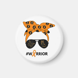 Aimant Orange Ruban Rein Cancer Guerrier Bandana Unbrea