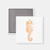 Aimant Orange Seahorse (Recto/Verso)