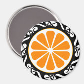 Aimant orange. tribal. (Recto/Verso)