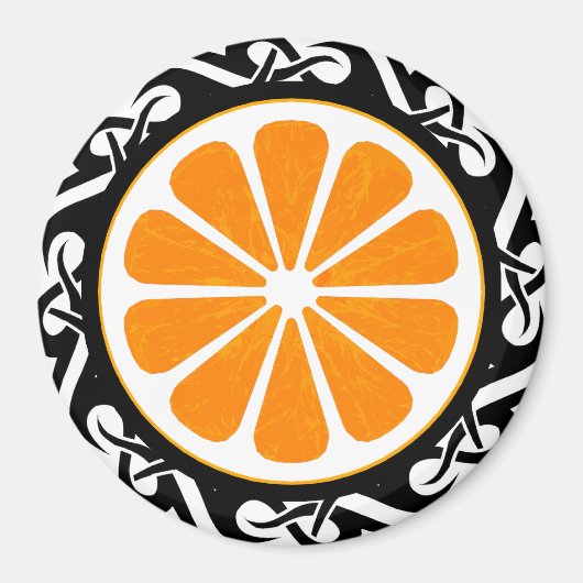 Aimant orange. tribal. (Devant)