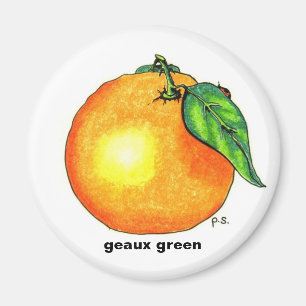 Aimant Orange, vert de geaux