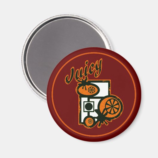 Aimant Oranges juteuses (Recto/Verso)