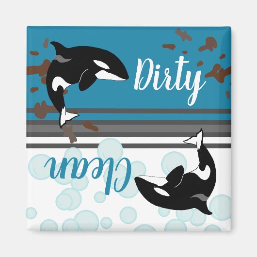 Aimant Orca Killer Whale Dirty/Clean (Devant)