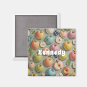 Aimant Orchard Whimsy : Fruits pastel (Recto/Verso)