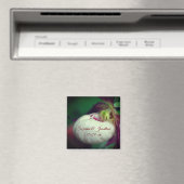 Aimant Orchidée à chlipper blanche Mariage personnalisé (In Situ (Lave-vaisselle))