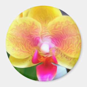 Aimant Orchidée d'or par fleurs électriques