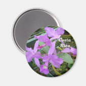 Aimant Orchidée — Fleur nationale du Costa Rica (Recto/Verso)