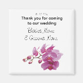 Aimant Orchidée Mariage Souvenirs Keepsakes Giveaways (Devant)
