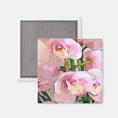 Aimant Orchidée rose (Recto/Verso)