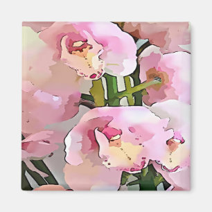 Aimant Orchidée rose