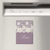 Aimant Orchidée violette florale romantique d'amour (In Situ (Lave-vaisselle))