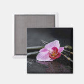 Aimant Orchidée zen noire (Recto/Verso)